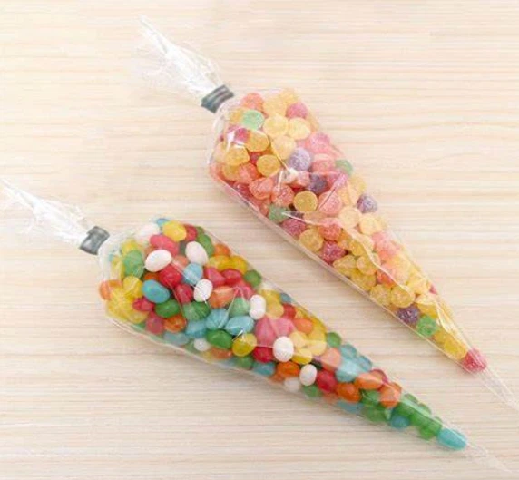 শঙ্কু আকৃতির প্লাস্টিক প্যাকেজিং ব্যাগ ডিসকাউন্ট মূল্য