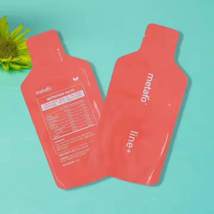 কাস্টম আকৃতির থ্রি সাইড সিল মাইলার পাউচ পানীয় প্যাকেজিং বিশেষ আকৃতির ব্যাগ