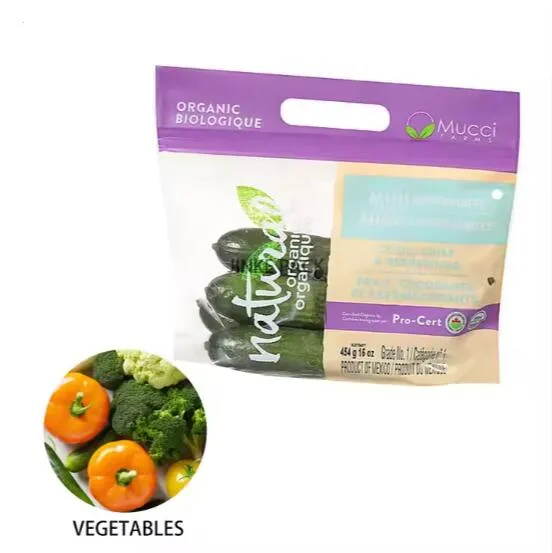 কাস্টম ডিজিটাল প্রিন্টিং প্লাস্টিক ব্যাগ শসা প্যাকেজিং ব্যাগ শসা ব্যাগ খাদ্য শসা সবজি জন্য